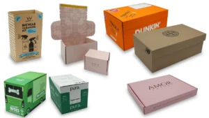Recycled paperboard used in eco-friendly packaging.