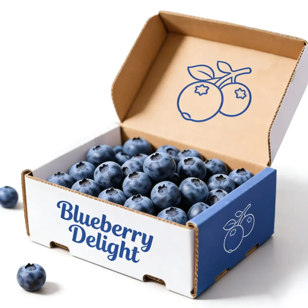 custom printed blueberry packaging boxes